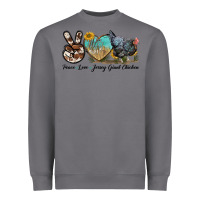 Storm Peace Love Jersey Giant Chicken Heavyweight Sweatshirt - LillyAllenDesigns