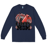 Navy cheer mom Long Sleeve Tee - MaliasSmallBusiness