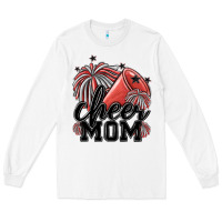 White cheer mom Long Sleeve Tee - MaliasSmallBusiness