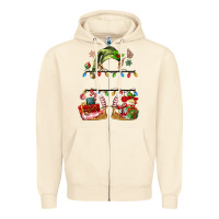 Sandshell customize christmas elf Zipper Hoodie - MaliasSmallBusiness