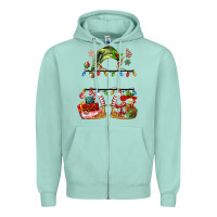 Seafoam customize christmas elf Zipper Hoodie - MaliasSmallBusiness