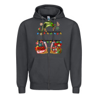 Smoke customize christmas elf Zipper Hoodie - MaliasSmallBusiness