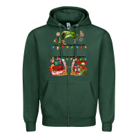 Sports Green customize christmas elf Zipper Hoodie - MaliasSmallBusiness