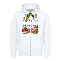White customize christmas elf Zipper Hoodie - MaliasSmallBusiness