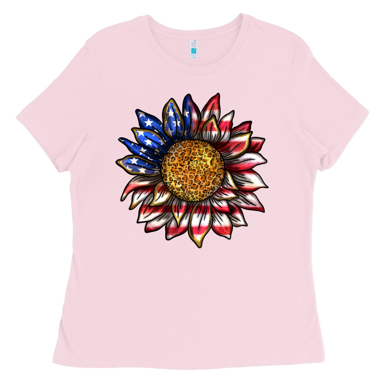 4th Of July Sunflower Ladies Tee by texasbilliewilder | Teevron