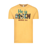 Vintage Mustard he is risen Vintage Tee - Artiststas