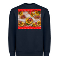 Navy ladybug sunflower Heavyweight Sweatshirt - BarkalooDesign