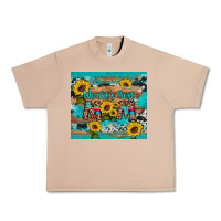 Burro world's best mom sunflower leopard cowhide Urban Heavy Tee - Artiststas