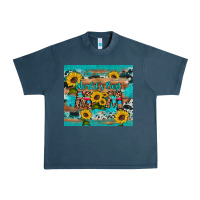 Midnight Navy world's best mom sunflower leopard cowhide Urban Heavy Tee - Artiststas