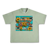 Oil Green world's best mom sunflower leopard cowhide Urban Heavy Tee - Artiststas