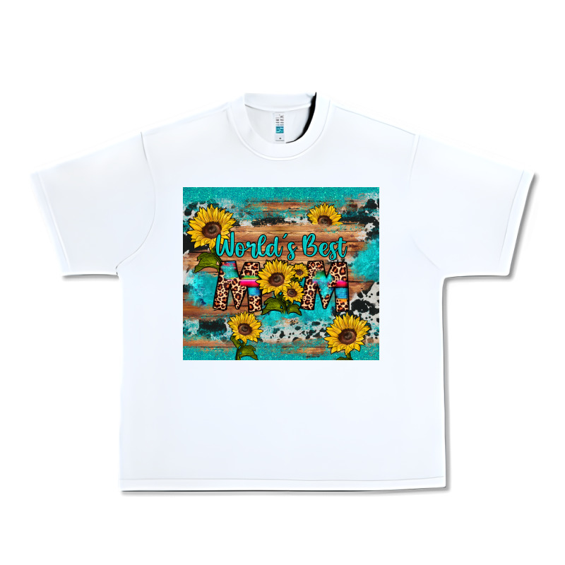 World's Best Mom Sunflower Leopard Cowhide Urban Heavy Tee by Artiststas | Teevron