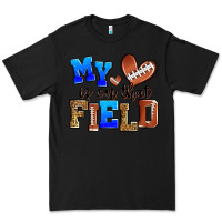 Black my heart is on that field american football Premium Tee - Zillion Design Studio