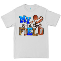Dove Grey my heart is on that field american football Premium Tee - Zillion Design Studio