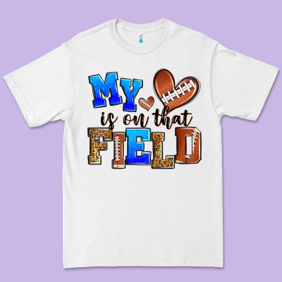 My Heart Is On That Field American Football Premium Tee Designed By Zillion Design Studio