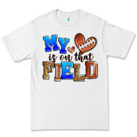 White my heart is on that field american football Premium Tee - Zillion Design Studio