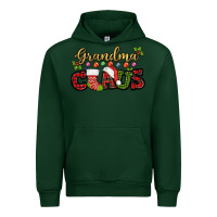 Forest Green Grandma claus with christmas gift sock mother's Urban Hoodie - HowdyJamesFarm