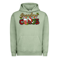 Pigment Oil Green Grandma claus with christmas gift sock mother's Urban Hoodie - HowdyJamesFarm