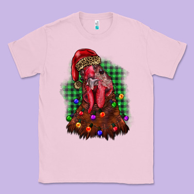 Christmas Rooster Classic Tee Designed By Barkaloodesign