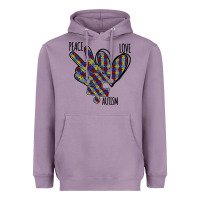 Lavender Peace Love Autism Heavyweight Hoodie - Bettercallsaul