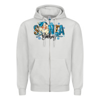 Dove Grey Santa Baby Christmas Zipper Hoodie - MaliasSmallBusiness