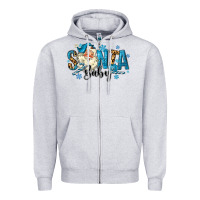 Heather Grey Santa Baby Christmas Zipper Hoodie - MaliasSmallBusiness