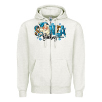 Oatmeal Heather Santa Baby Christmas Zipper Hoodie - MaliasSmallBusiness