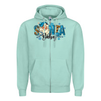 Seafoam Santa Baby Christmas Zipper Hoodie - MaliasSmallBusiness