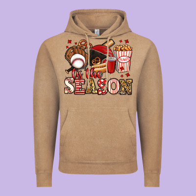 Tis The Season Baseball Vintage Hoodie Designed By Jasminsmagicworld