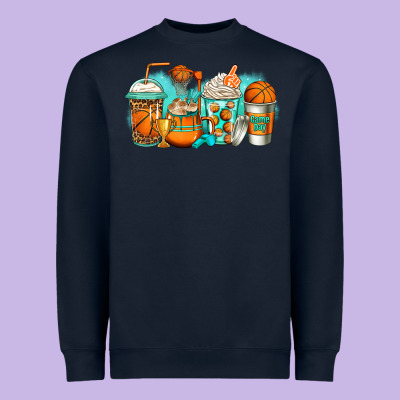 Basketball Coffee Cups Heavyweight Sweatshirt Designed By Jasminsmagicworld