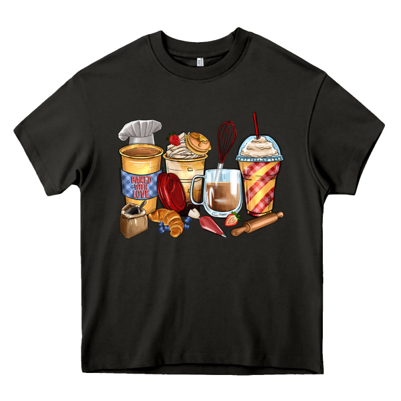Bakery Coffee Cups Heavy Core Tee by Zillion Design Studio | Teevron