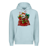 Blue Mist Chrismas Santa claus bag Premium Hoodie - NancyCooperArtShop