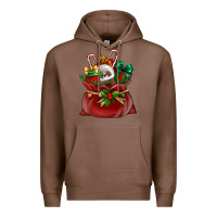 Chestnut Chrismas Santa claus bag Premium Hoodie - NancyCooperArtShop