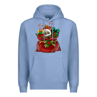 Colony Blue Chrismas Santa claus bag Premium Hoodie - NancyCooperArtShop