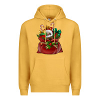 Mustard Chrismas Santa claus bag Premium Hoodie - NancyCooperArtShop