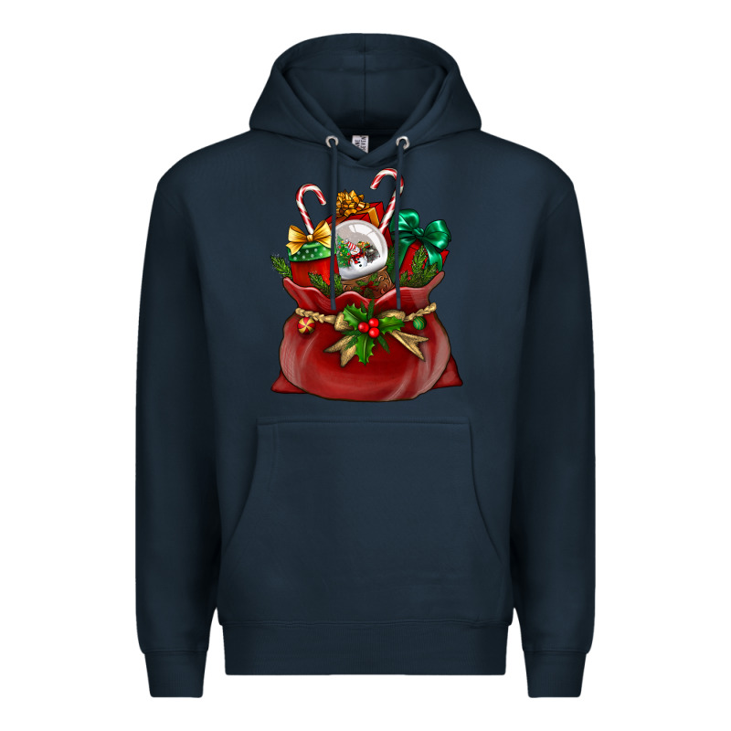 Chrismas Santa Claus Bag Premium Hoodie by NancyCooperArtShop | Teevron