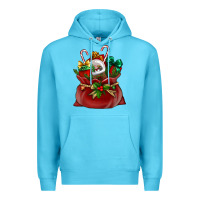 Ocean Blue Chrismas Santa claus bag Premium Hoodie - NancyCooperArtShop