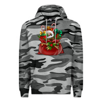 Slate Camo Chrismas Santa claus bag Premium Hoodie - NancyCooperArtShop