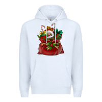 White Chrismas Santa claus bag Premium Hoodie - NancyCooperArtShop