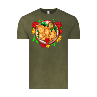 Vintage Olive empanadas plate and roses Vintage Tee - AdoDesignShop