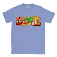 Colony Blue love with hamburger Classic Tee - AdoDesignShop