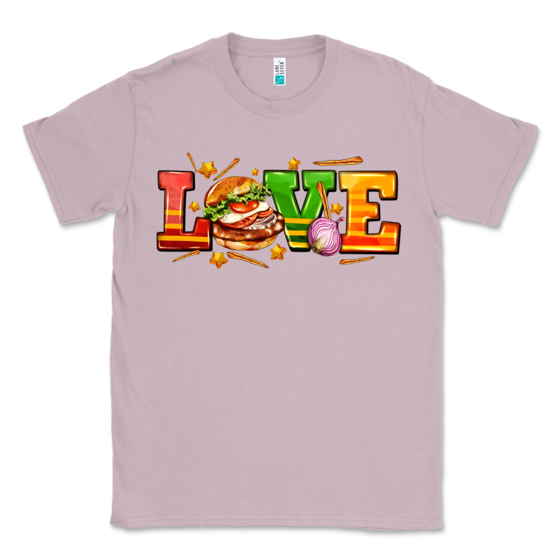 Love With Hamburger Classic Tee by AdoDesignShop | Teevron