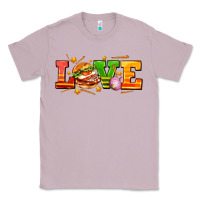 Lilac love with hamburger Classic Tee - AdoDesignShop