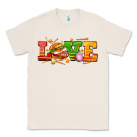 Natural love with hamburger Classic Tee - AdoDesignShop