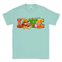 Seafoam love with hamburger Classic Tee - AdoDesignShop