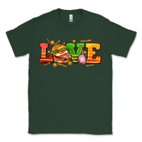 Sports Green love with hamburger Classic Tee - AdoDesignShop