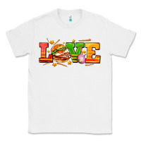 White love with hamburger Classic Tee - AdoDesignShop
