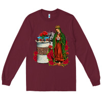 Burgundy our lady of guadalupe coffee Long Sleeve Tee - JahusDesignShop