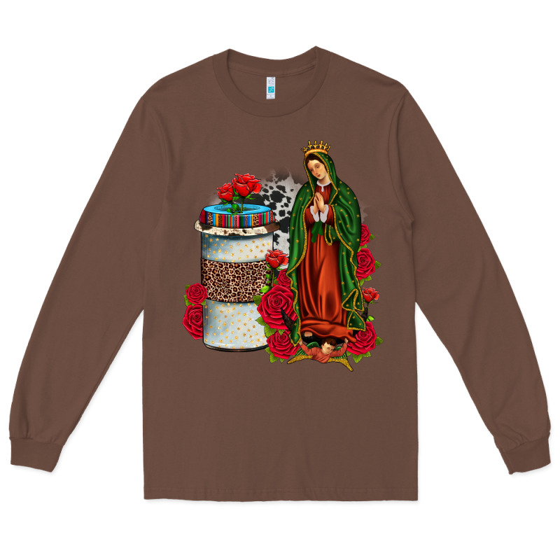 Our Lady Of Guadalupe Coffee Long Sleeve Tee by JahusDesignShop | Teevron