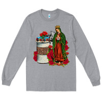 Heather Grey our lady of guadalupe coffee Long Sleeve Tee - JahusDesignShop