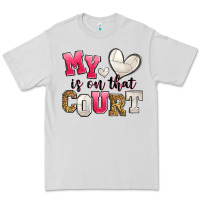 Dove Grey my heart is on that court volleyball Premium Tee - Zillion Design Studio